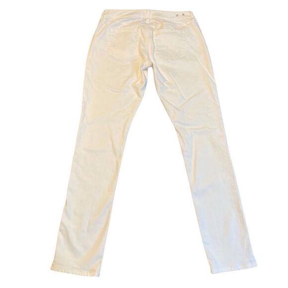 Cabi White Jeans Slim Boyfriend Style 5171 Size 4 Cotton Blend Minimalist Skinny - Picture 4 of 10